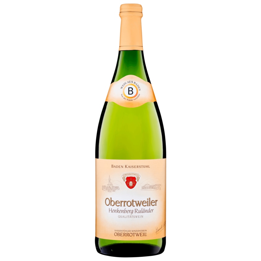 Winzerverein Oberrotweil Weißwein Ruländer QbA halbtrocken 1l